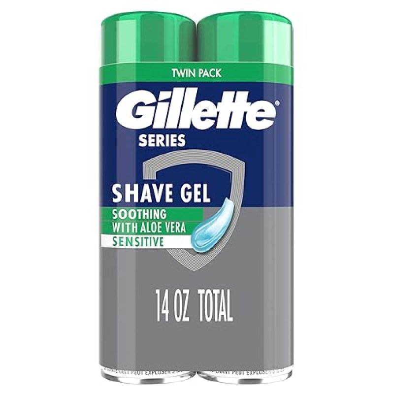 GILLETTE SERIES 3X ACTION SENSITIVE SHAVE GEL TWIN PACK 7OZ EACH - PACK OF 2
