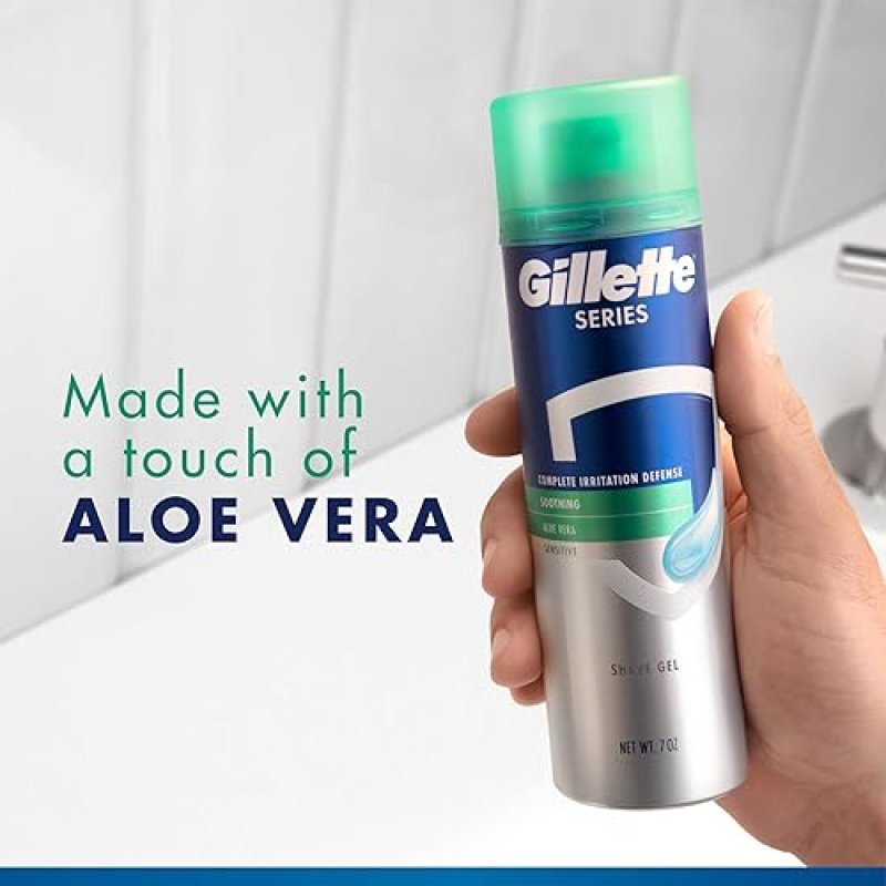 GILLETTE SERIES 3X ACTION SENSITIVE SHAVE GEL TWIN PACK 7OZ EACH - PACK OF 2