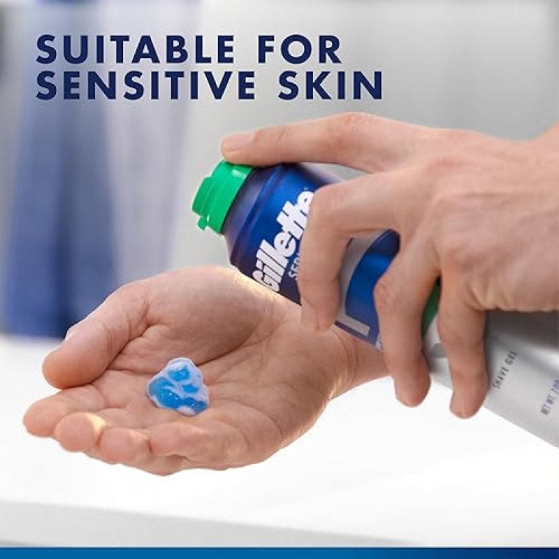 GILLETTE SERIES 3X ACTION SENSITIVE SHAVE GEL TWIN PACK 7OZ EACH - PACK OF 2