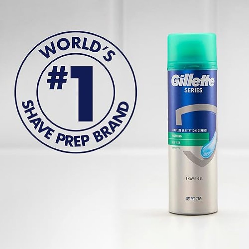 GILLETTE SERIES 3X ACTION SENSITIVE SHAVE GEL TWIN PACK 7OZ EACH - PACK OF 2
