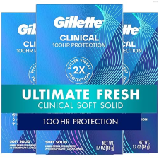GILLETTE CLINICAL ANTIPERSPIRANT FOR MEN, 100HR SWEAT ODOR PROTECTION, 3-PACK, 1.7 OZ