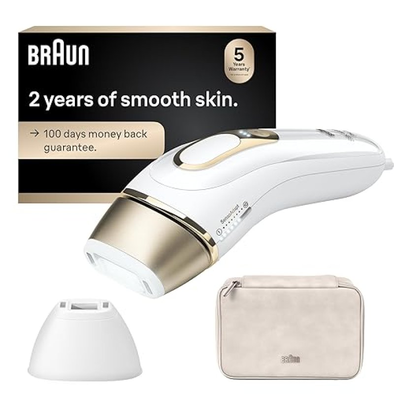 BRAUN SILK EXPERT PRO 5 IPL HAIR REMOVAL FOR WOMEN MEN, PERMANENT AT-HOME LASER, 2 HEADS