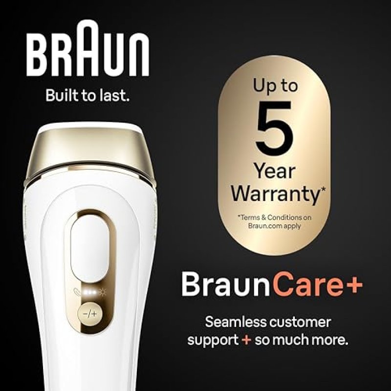 BRAUN SILK EXPERT PRO 5 IPL HAIR REMOVAL FOR WOMEN MEN, PERMANENT AT-HOME LASER, 2 HEADS