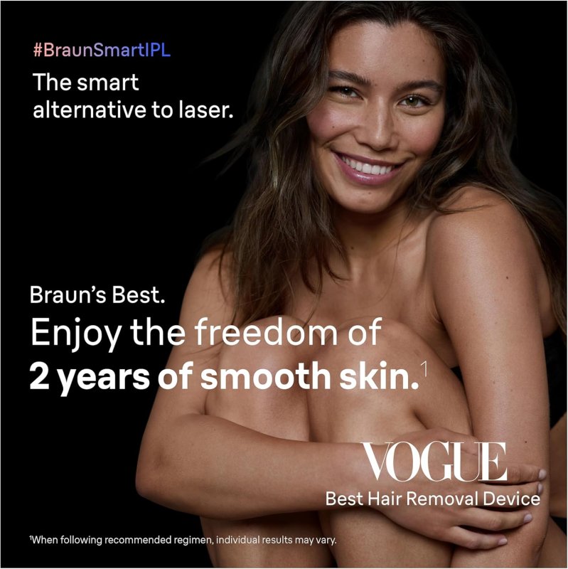 BRAUN SKIN I-EXPERT SMART IPL LASER HAIR REMOVAL FOR WOMEN MEN WITH APP, TRIMMER RAZOR