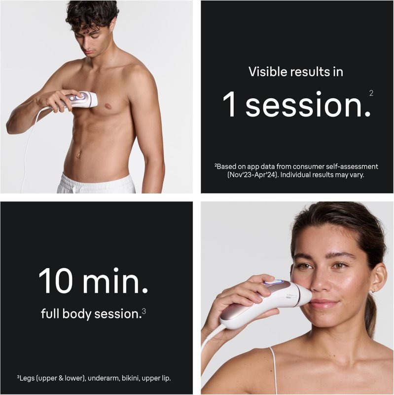 BRAUN SKIN I-EXPERT SMART IPL LASER HAIR REMOVAL FOR WOMEN MEN WITH APP, TRIMMER RAZOR