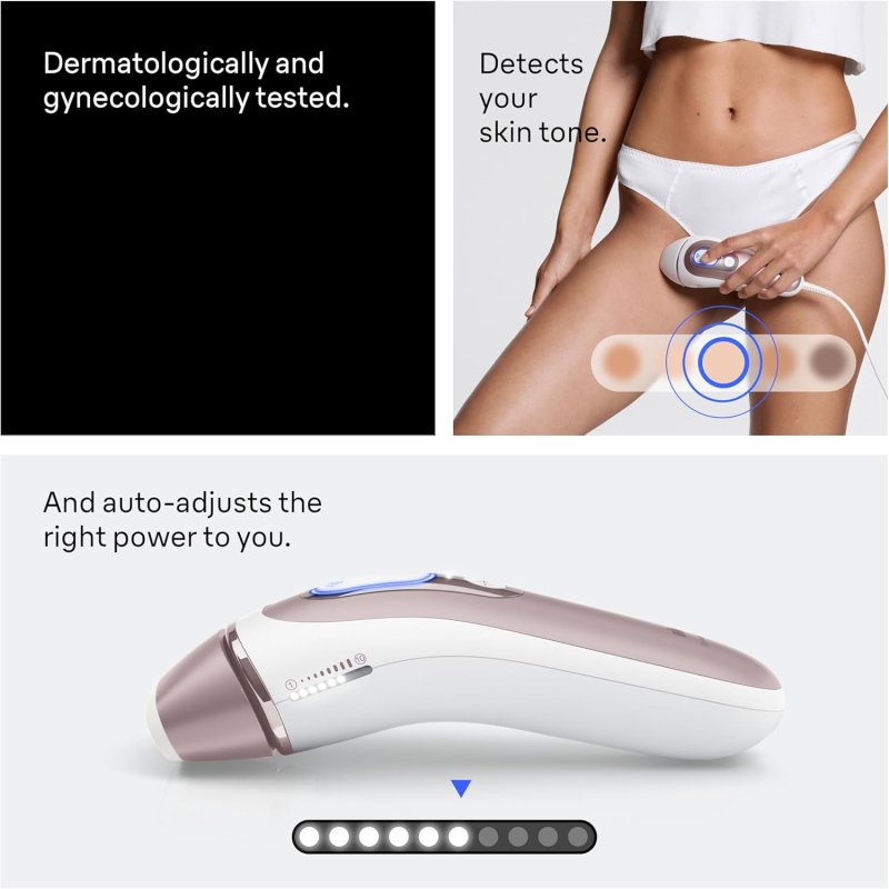 BRAUN SKIN I-EXPERT SMART IPL LASER HAIR REMOVAL FOR WOMEN MEN WITH APP, TRIMMER RAZOR