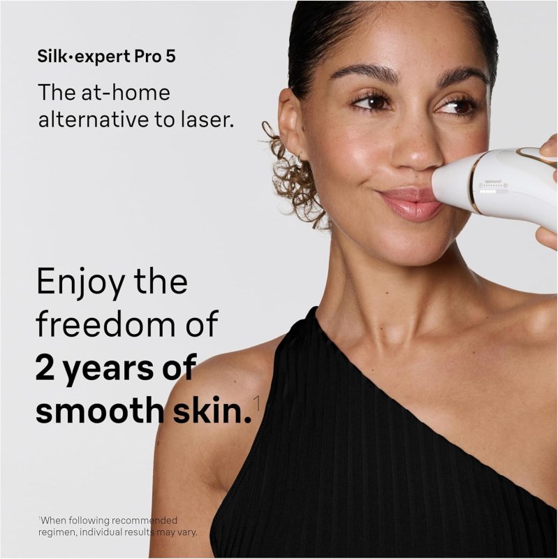 BRAUN SILK EXPERT PRO 5 IPL HAIR REMOVAL FOR WOMEN MEN, PERMANENT AT-HOME LASER, 4 HEADS