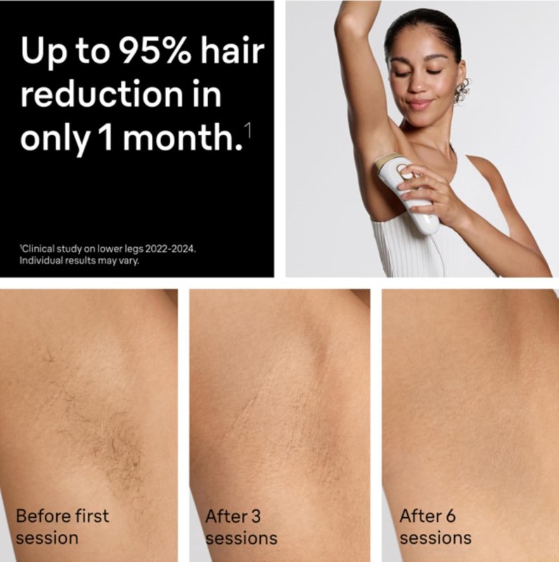 BRAUN SILK EXPERT PRO 5 IPL HAIR REMOVAL FOR WOMEN MEN, PERMANENT AT-HOME LASER, 4 HEADS
