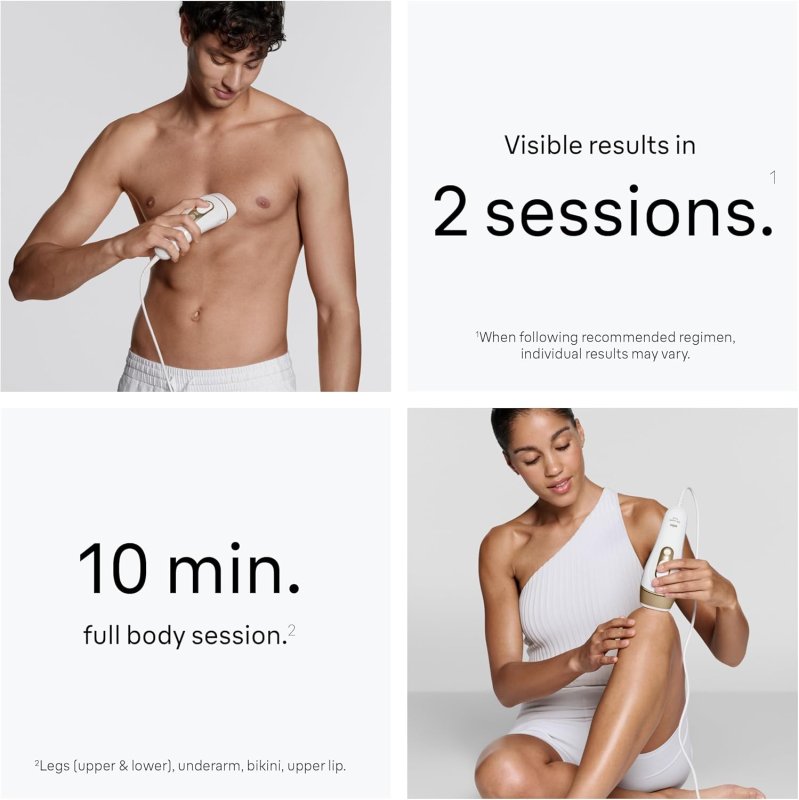 BRAUN SILK EXPERT PRO 5 IPL HAIR REMOVAL FOR WOMEN MEN, PERMANENT AT-HOME LASER, 4 HEADS