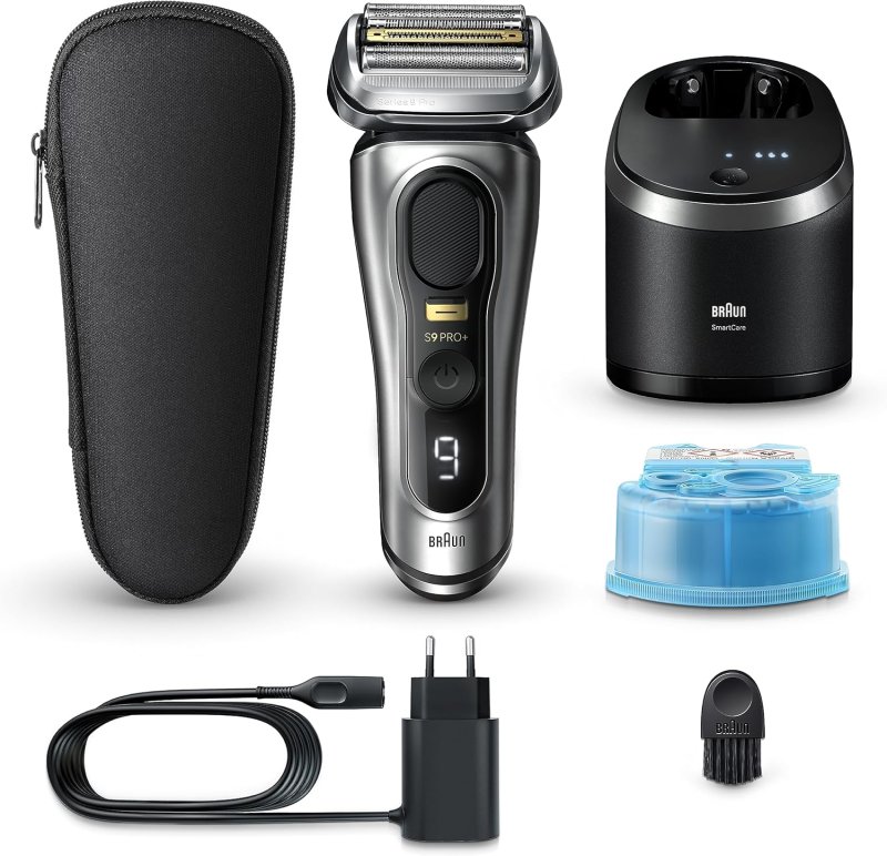 BRAUN SERIES 9 PRO ELECTRIC SHAVER FOR MEN, 6-IN-1 WET DRY RAZOR WITH PRECISION TRIMMER