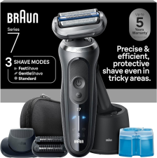 BRAUN SERIES 7 7185CC ELECTRIC SHAVER FOR MEN - WATERPROOF, WET DRY, BEARD TRIMMER KIT