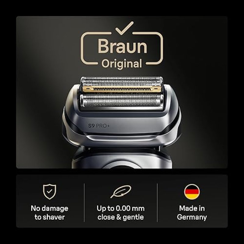 BRAUN SERIES 9 MENS ELECTRIC SHAVER REPLACEMENT HEAD 92S ORIGINAL SILVER BLADE FOR BRAUN RAZOR