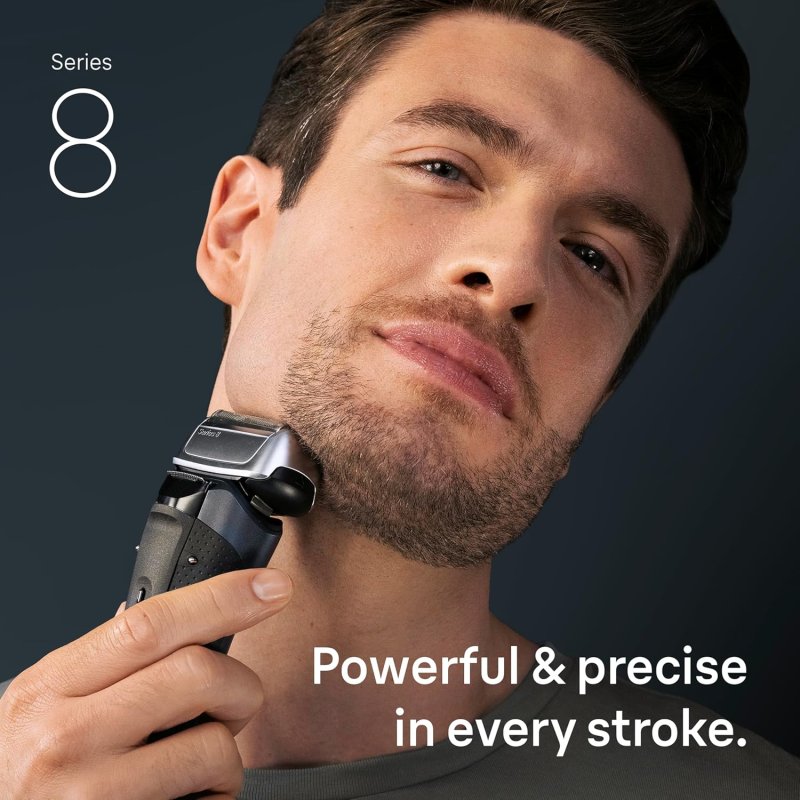 BRAUN SERIES 8 8560CC ELECTRIC RAZOR FOR MEN - 5IN1 WET DRY SHAVER WITH PRECISION TRIMMER