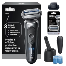 BRAUN SERIES 7 ELECTRIC RAZOR FOR MEN S7 7187PS WITH EXTRA HEAD, PRECISION TRIMMER CLEAN CENTER