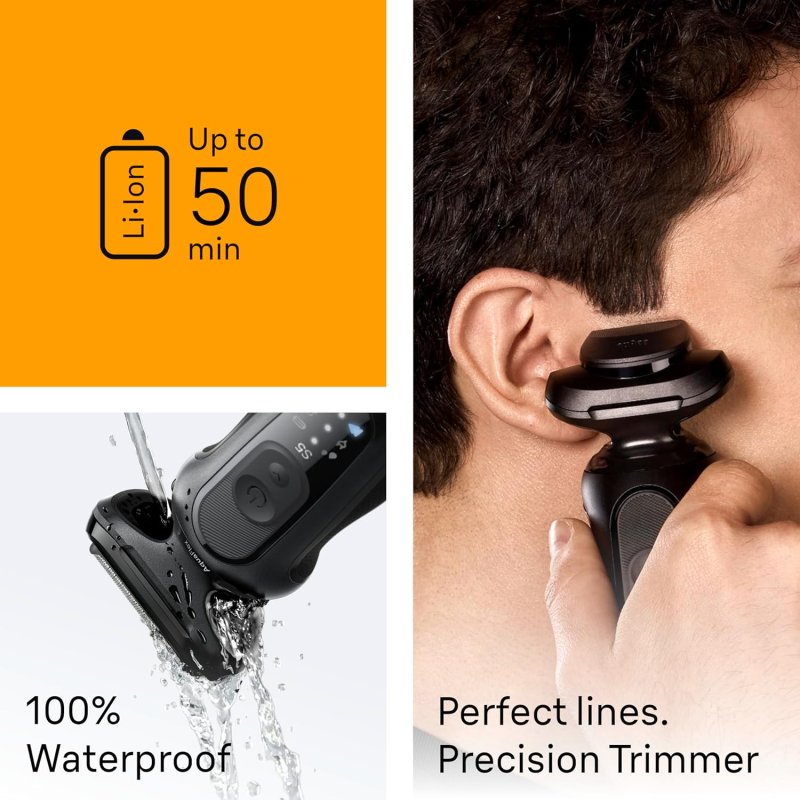 BRAUN SERIES 5 ELECTRIC RAZOR FOR MEN S5 5155CS BEARD SHAVER, BODY GROOMER TRAVEL CASE