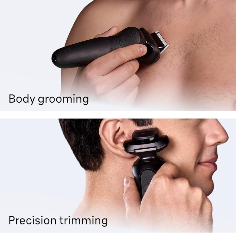BRAUN SERIES 5 ELECTRIC RAZOR FOR MEN S5 5155CS BEARD SHAVER, BODY GROOMER TRAVEL CASE