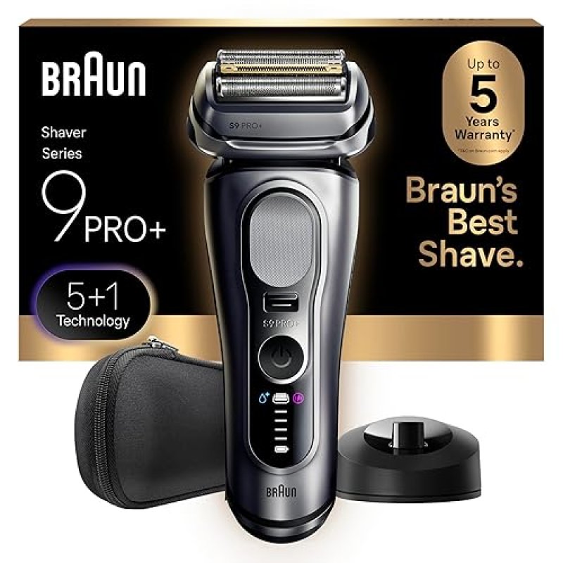 BRAUN SERIES 9 PRO ELECTRIC RAZOR FOR MEN WITH PRECISION TRIMMER CHARGING STAND 9617S