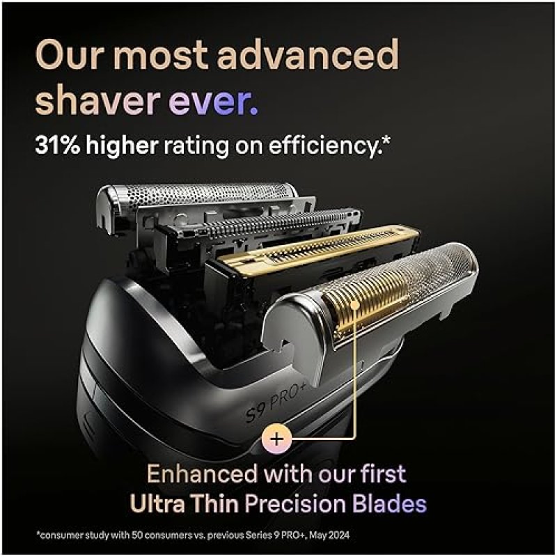 BRAUN SERIES 9 PRO ELECTRIC RAZOR FOR MEN WITH PRECISION TRIMMER CHARGING STAND 9617S