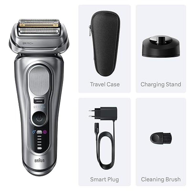 BRAUN SERIES 9 PRO ELECTRIC RAZOR FOR MEN WITH PRECISION TRIMMER CHARGING STAND 9617S