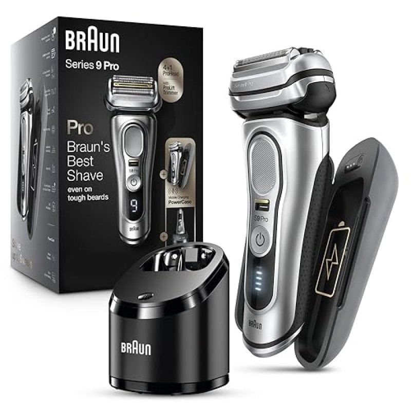 BRAUN SERIES 9 PRO 9477CC ELECTRIC RAZOR FOR MEN - WATERPROOF FOIL SHAVER WITH TRIMMER CASE