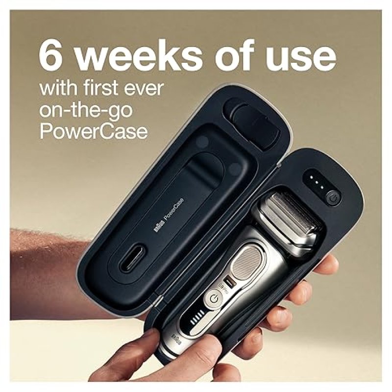 BRAUN SERIES 9 PRO 9477CC ELECTRIC RAZOR FOR MEN - WATERPROOF FOIL SHAVER WITH TRIMMER CASE