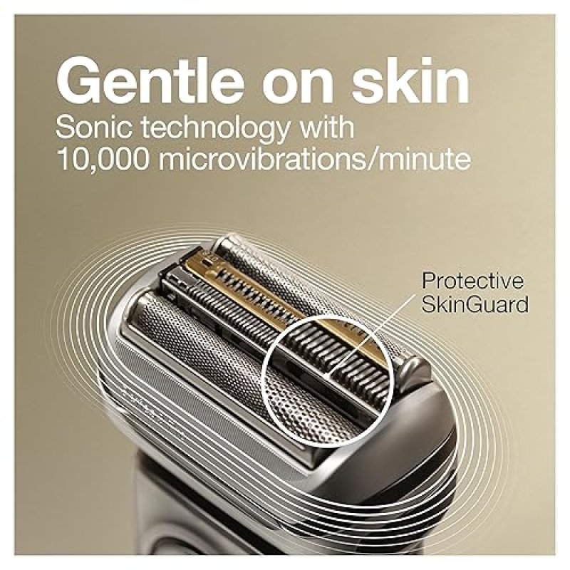 BRAUN SERIES 9 PRO 9477CC ELECTRIC RAZOR FOR MEN - WATERPROOF FOIL SHAVER WITH TRIMMER CASE