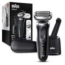 BRAUN SERIES 7 7075CC ELECTRIC FOIL SHAVER FOR MEN - WET DRY, RECHARGEABLE, CORDLESS, BLACK