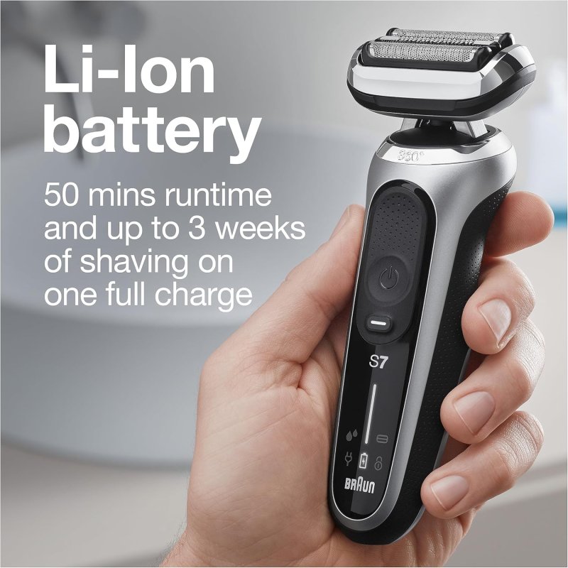 BRAUN SERIES 7 7032CS ELECTRIC RAZOR FOR MEN - WET DRY, CORDLESS FOIL SHAVER WITH TRIMMER