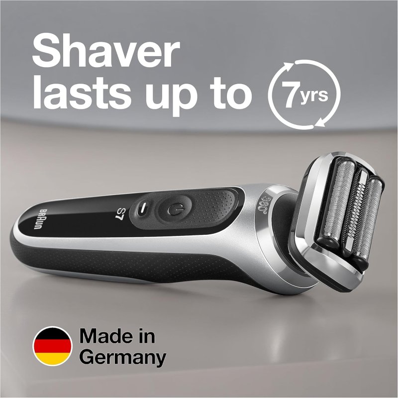 BRAUN SERIES 7 7032CS ELECTRIC RAZOR FOR MEN - WET DRY, CORDLESS FOIL SHAVER WITH TRIMMER