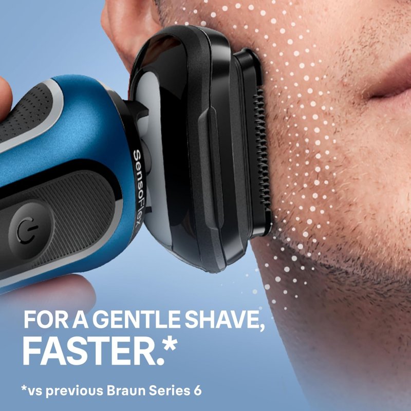 BRAUN SERIES 6 6172CC ELECTRIC SHAVER FOR MEN WET DRY WITH PRECISION TRIMMER SMARTCARE