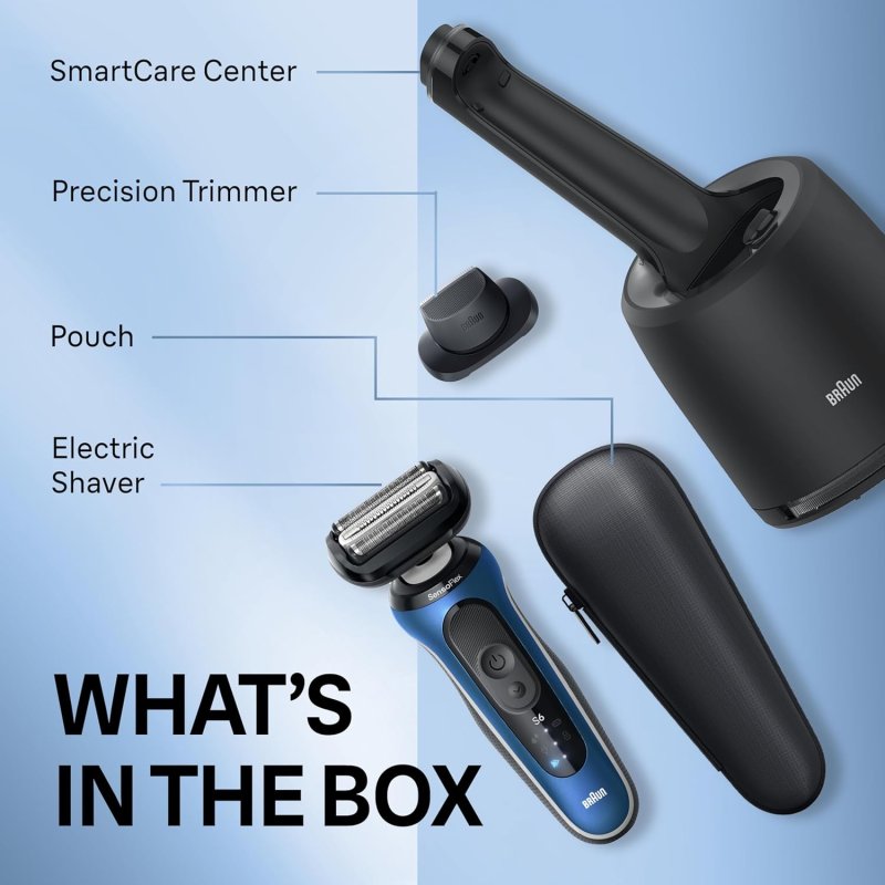BRAUN SERIES 6 6172CC ELECTRIC SHAVER FOR MEN WET DRY WITH PRECISION TRIMMER SMARTCARE