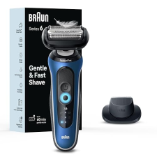 BRAUN SERIES 6 6120S ELECTRIC SHAVER FOR MEN WET DRY, TURBO GENTLE MODES, TRIMMER, BLUE