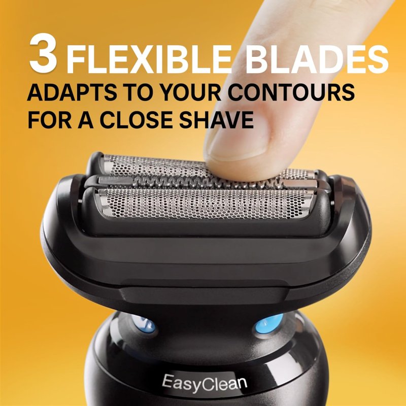 BRAUN SERIES 5 5118S ELECTRIC SHAVER FOR MEN WATERPROOF, WET DRY, TURBO MODE, 50 MIN RUNTIME