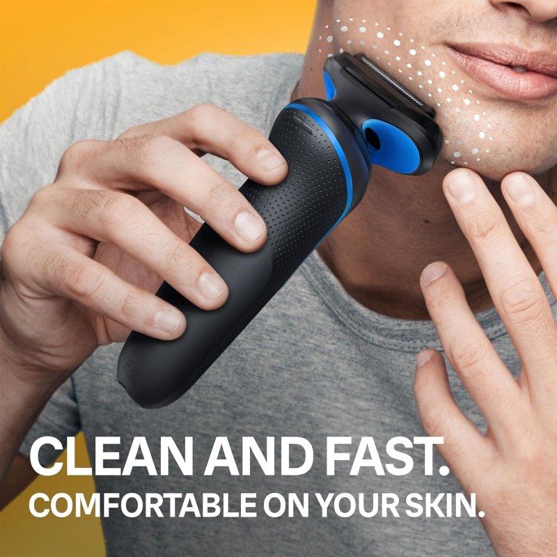 BRAUN SERIES 5 5118S ELECTRIC SHAVER FOR MEN WATERPROOF, WET DRY, TURBO MODE, 50 MIN RUNTIME