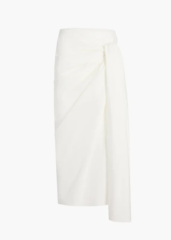 KHAITE SHAY SKIRT CHALK