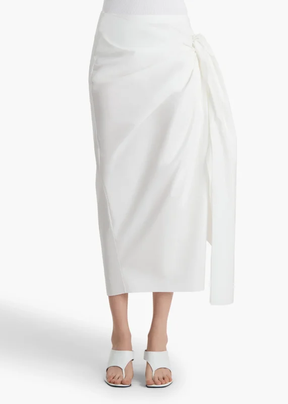 KHAITE SHAY SKIRT CHALK