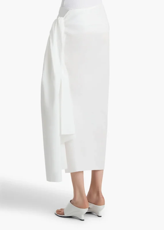 KHAITE SHAY SKIRT CHALK