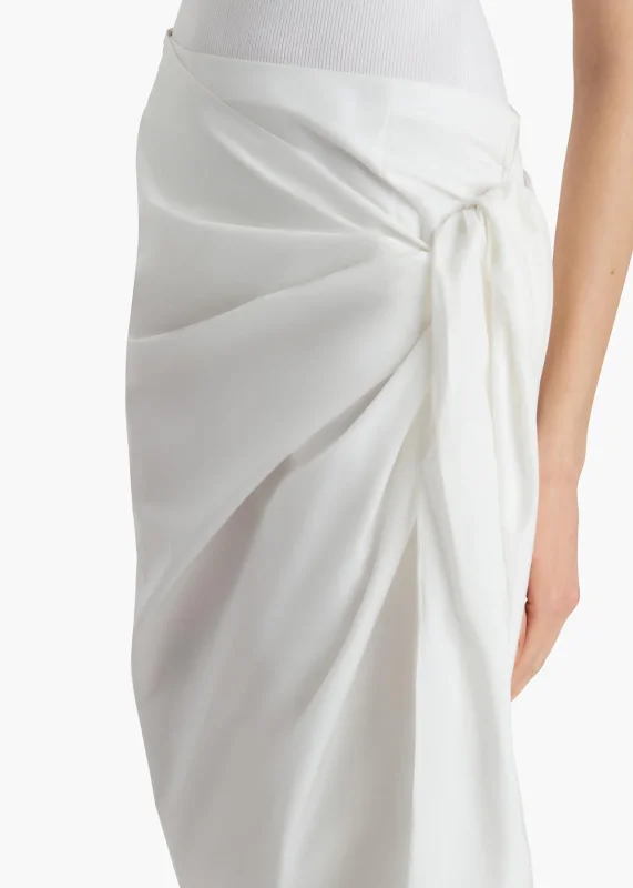 KHAITE SHAY SKIRT CHALK