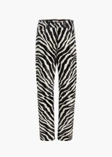 KHAITE CALLUM PANT ZEBRA PRINT HAIRCALF