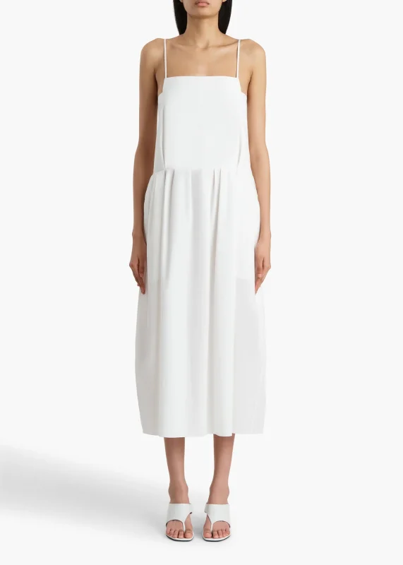 KHAITE ADIRA DRESS CHALK