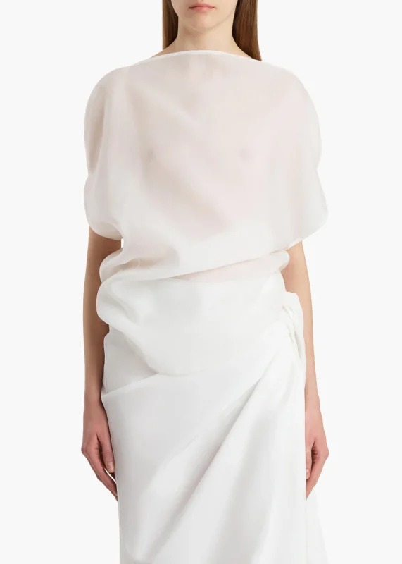 KHAITE POPPI TOP CHALK