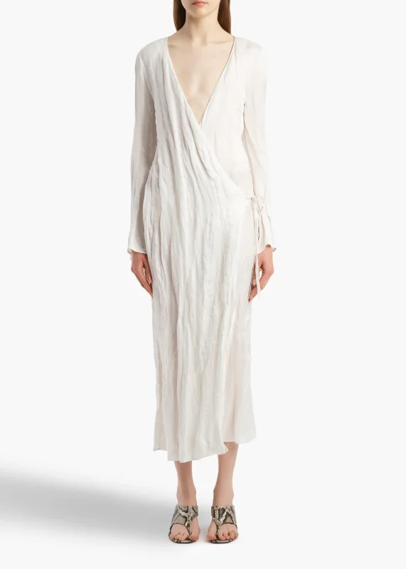 KHAITE ROMMI DRESS CHALK