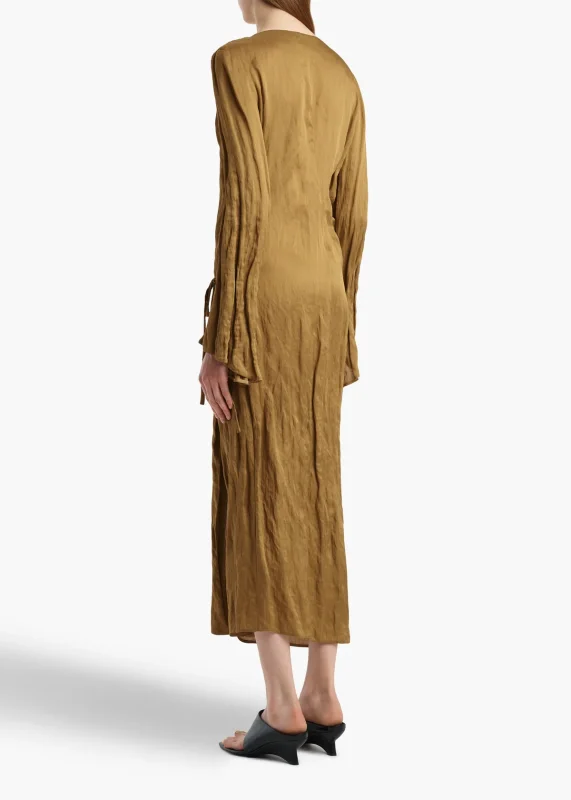 KHAITE ROMMI DRESS GOLDEN OCHRE