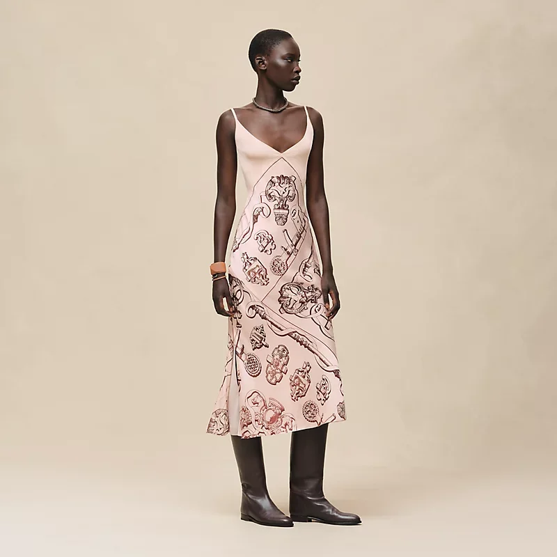 HERMES FERRONNERIE REMIX" DRESS ROSE OPALINE