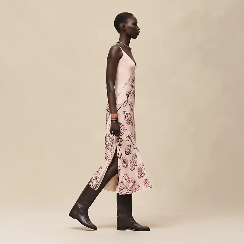 HERMES FERRONNERIE REMIX" DRESS ROSE OPALINE