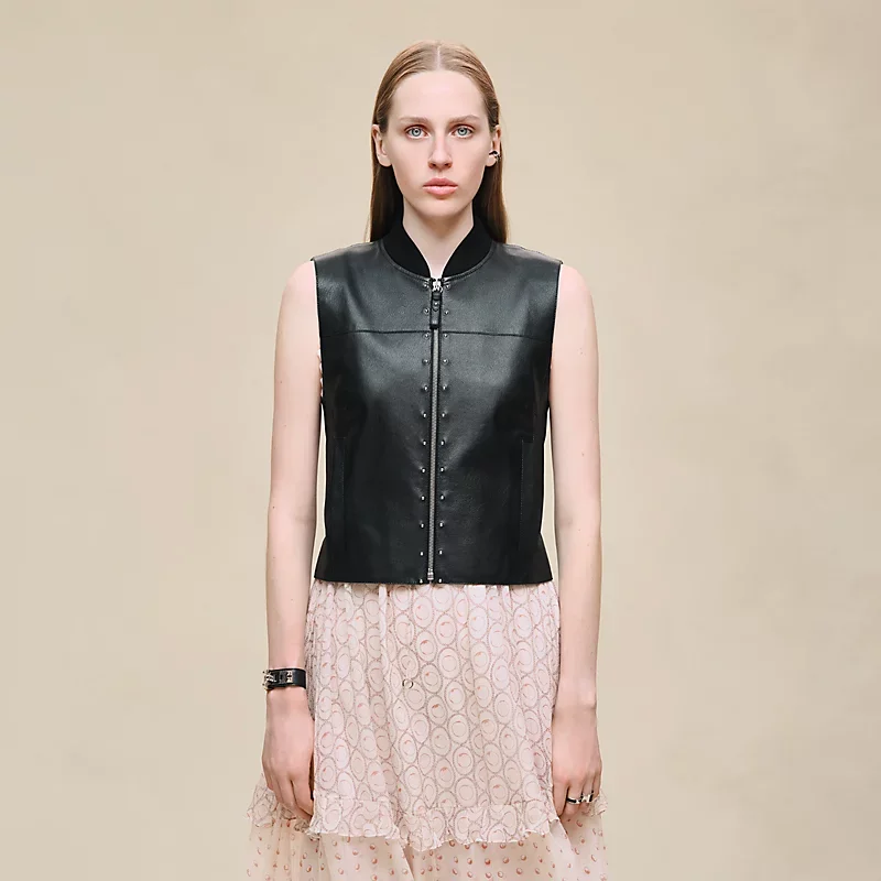 HERMES FITTED VEST NOIR