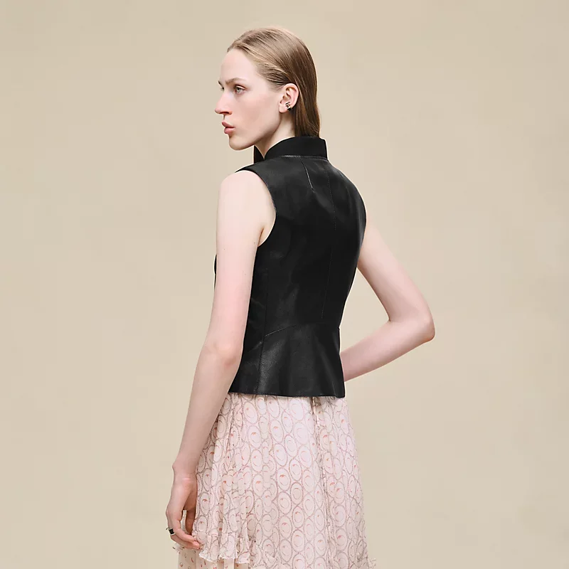 HERMES FITTED VEST NOIR