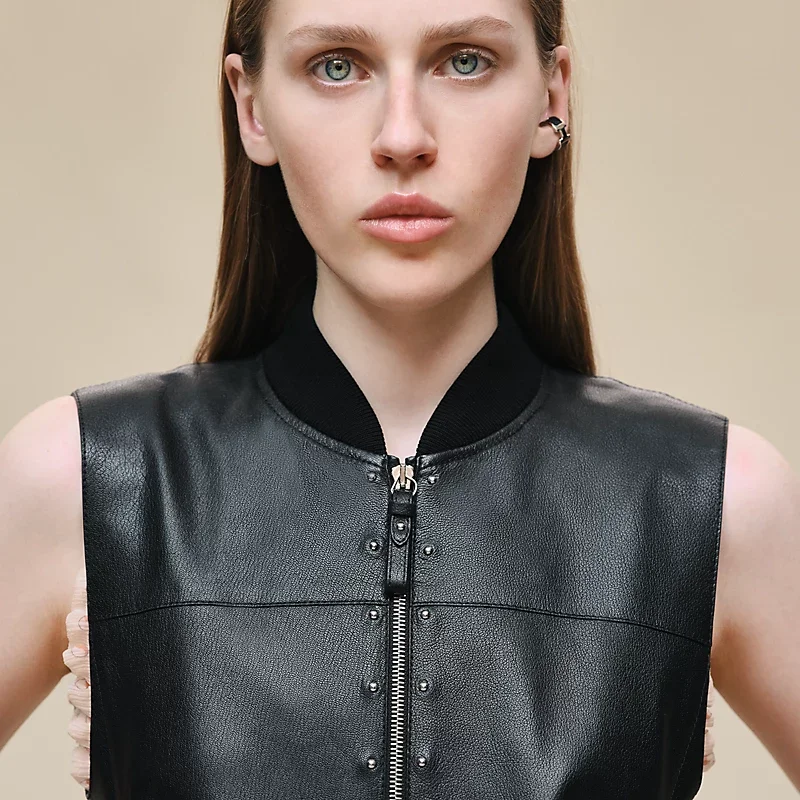 HERMES FITTED VEST NOIR