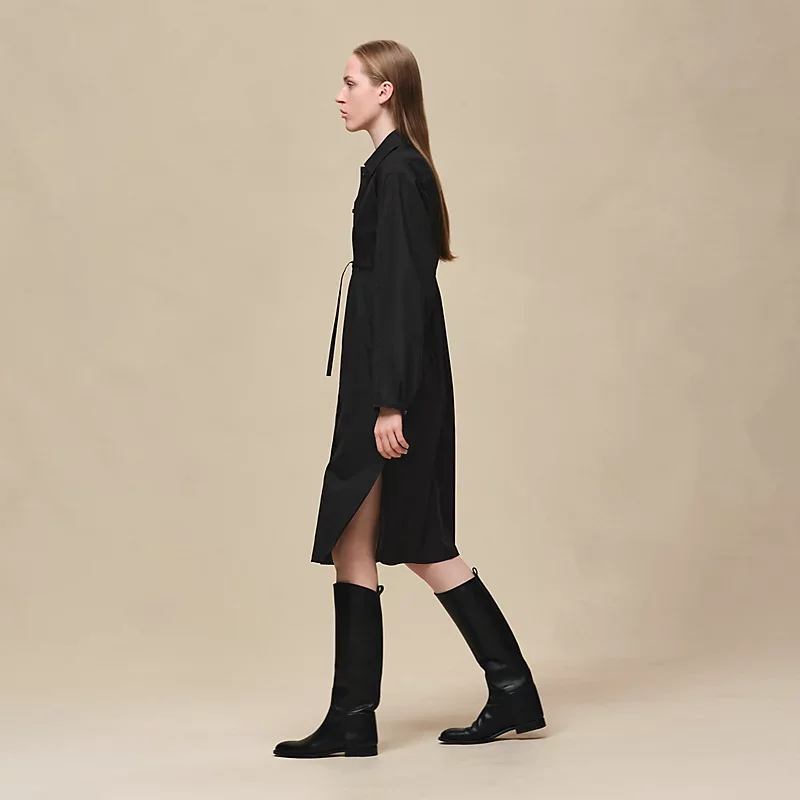 HERMES MOSAIQUE" SHIRT DRESS NOIR