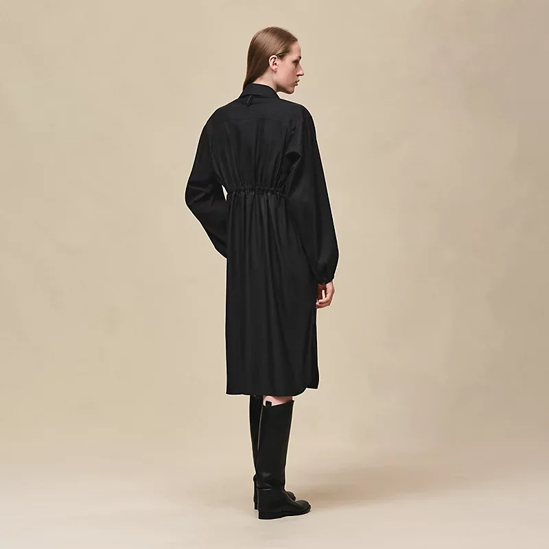 HERMES MOSAIQUE" SHIRT DRESS NOIR